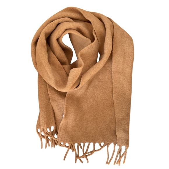 Uniqlo tan chunky blanket scarf wool - Picture 2 of 5